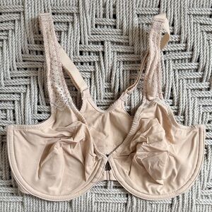 Wacoal 34DD Nude Soft Embrace Front Close Racerback Underwire Bra 851311